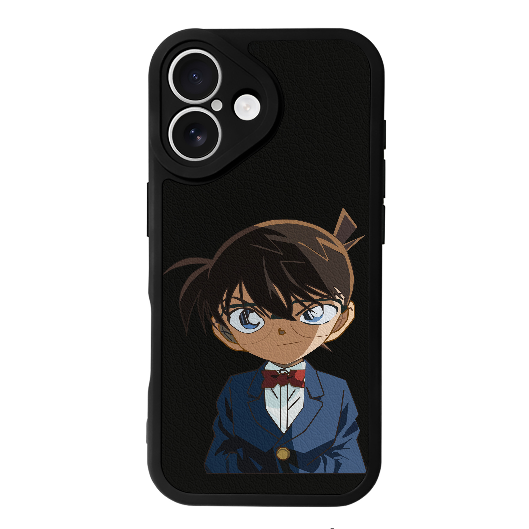 （画像用） 名探偵コナン 江戸川 コナン Detective Conan Conan Edogawa 【iPhone 16シリーズ対応】シリコンスマホケース（レザー調） 材質：シリコン